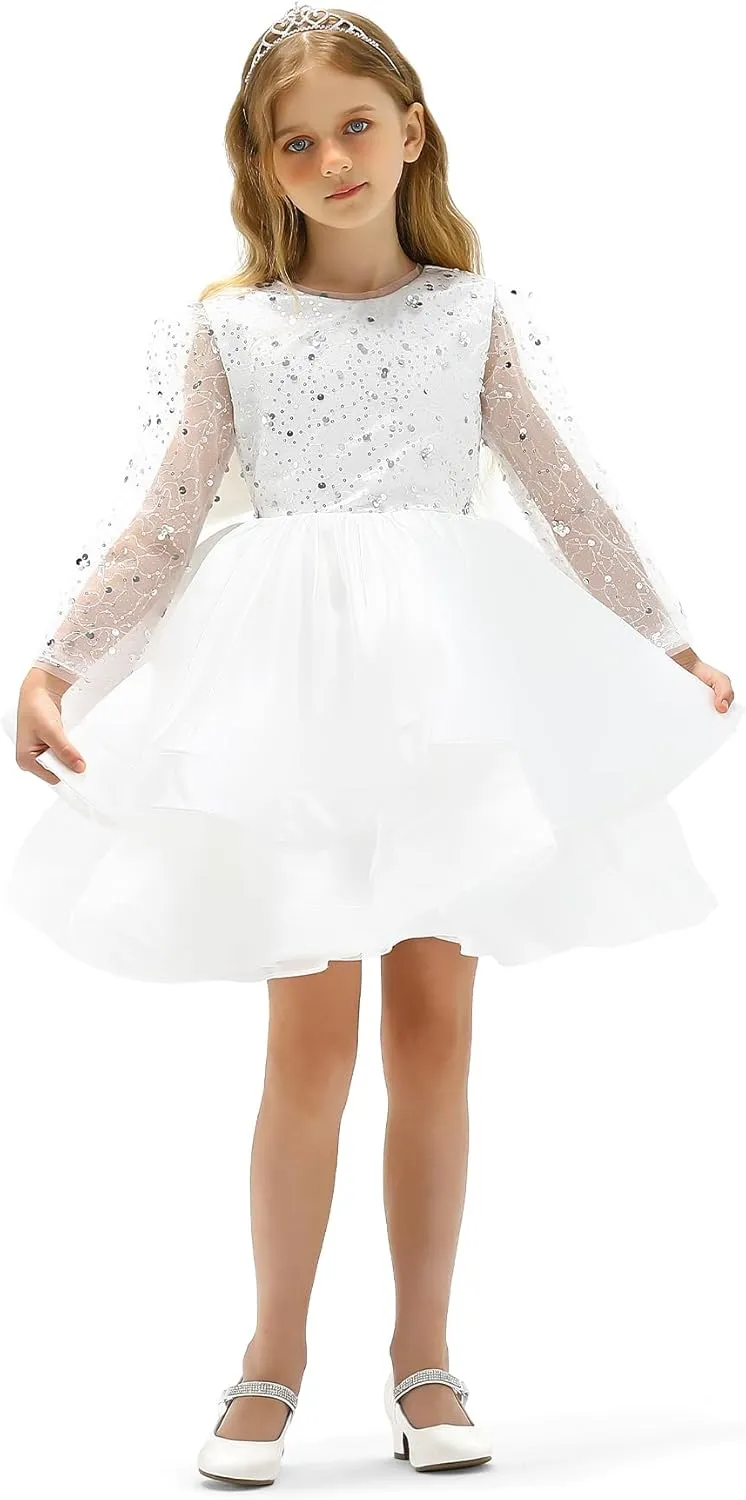 K KomForme Mary Jane Shoes with Low Heel Rhinestones Princess Flats Dress Pump Shoes for Little Kid/Big Kid