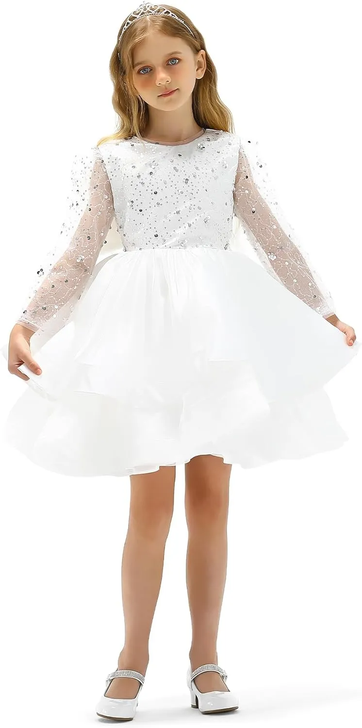 K KomForme Mary Jane Shoes with Low Heel Rhinestones Princess Flats Dress Pump Shoes for Little Kid/Big Kid