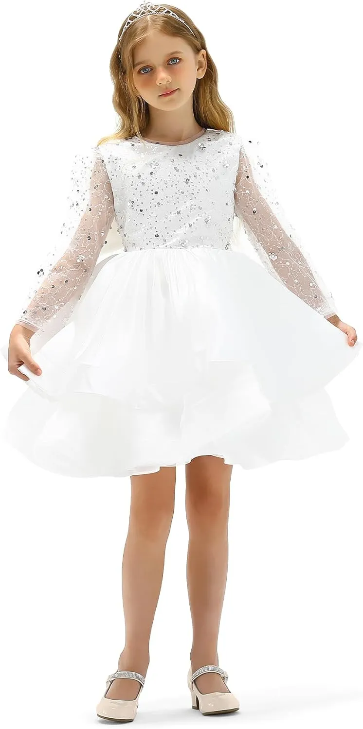 K KomForme Mary Jane Shoes with Low Heel Rhinestones Princess Flats Dress Pump Shoes for Little Kid/Big Kid