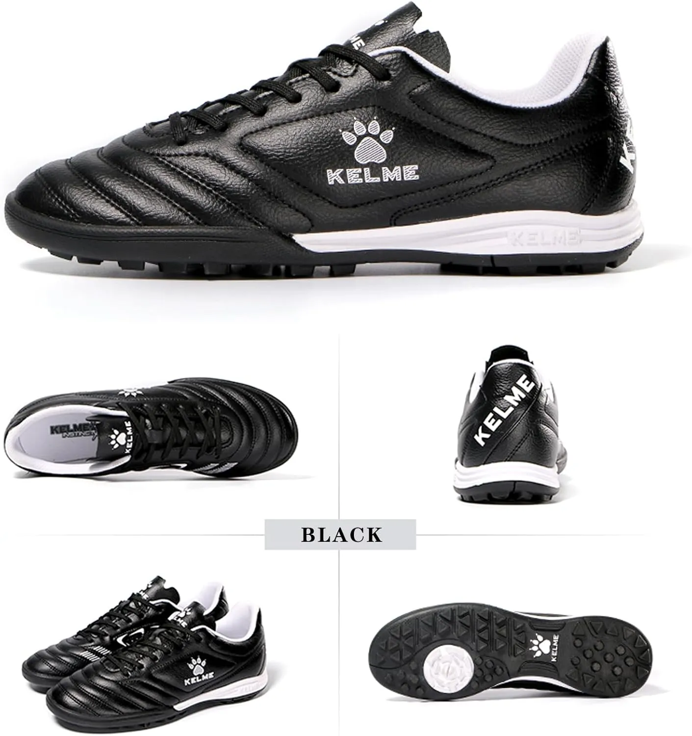 KELME Men's Soccer Shoes Football Shoes Outdoor Indoor Professional Futsal TF Football Breathable Sneakers Training