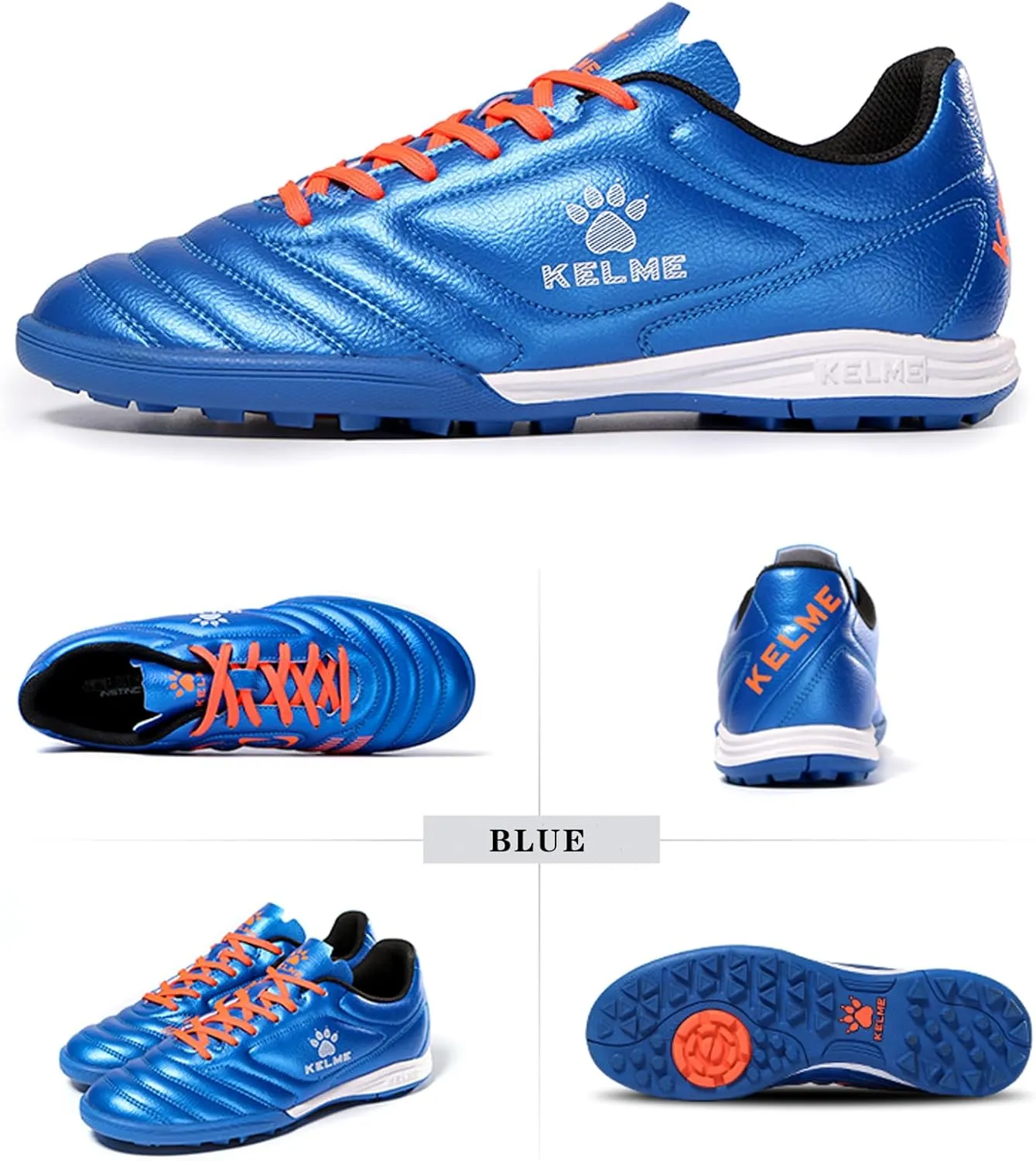 KELME Men's Soccer Shoes Football Shoes Outdoor Indoor Professional Futsal TF Football Breathable Sneakers Training