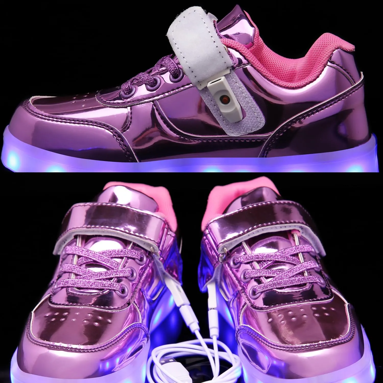 Kids Light up Shoes Led Shoes for Boys Girls USB Charging Flashing Trainers High Top Sneakers