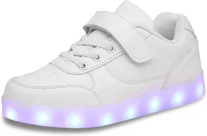 Kids Light Up Shoes LED Sneakers High Top USB Charging Flashing Trainers for Child Girls Boys