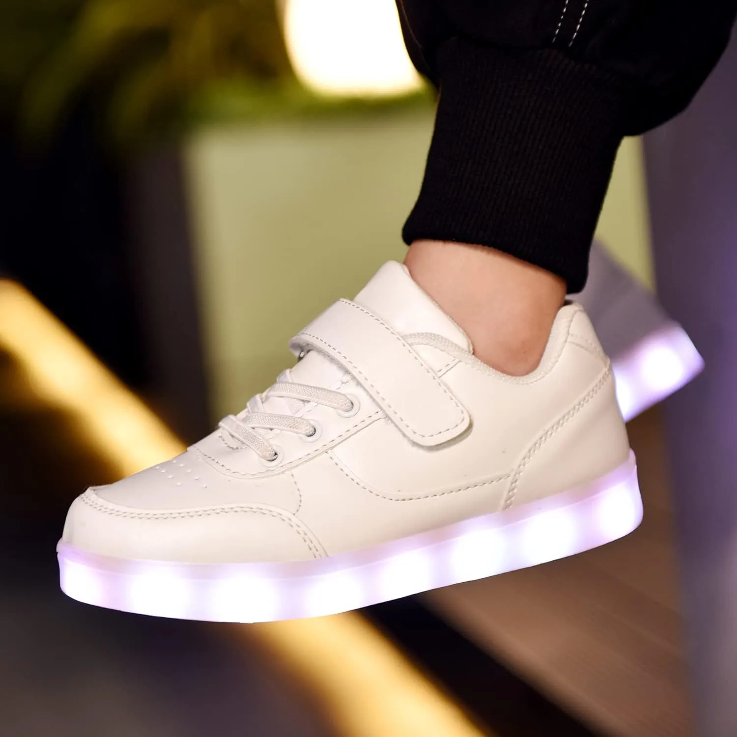 Kids Light Up Shoes LED Sneakers High Top USB Charging Flashing Trainers for Child Girls Boys