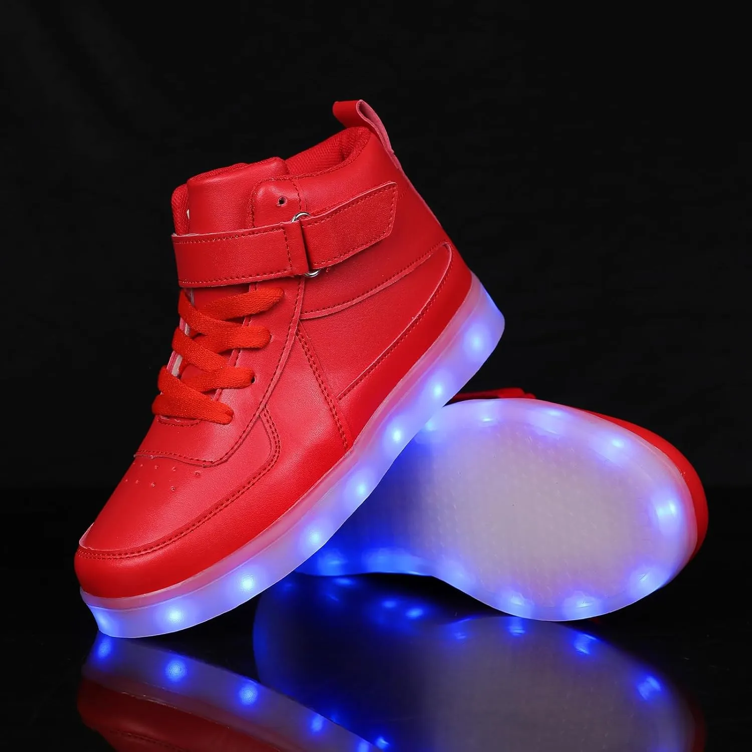 Kids Light Up Shoes with USB Charging Flashing LED Sneakers High Top Luminous Dancing Shoe for Boys and Girls Child Unisex