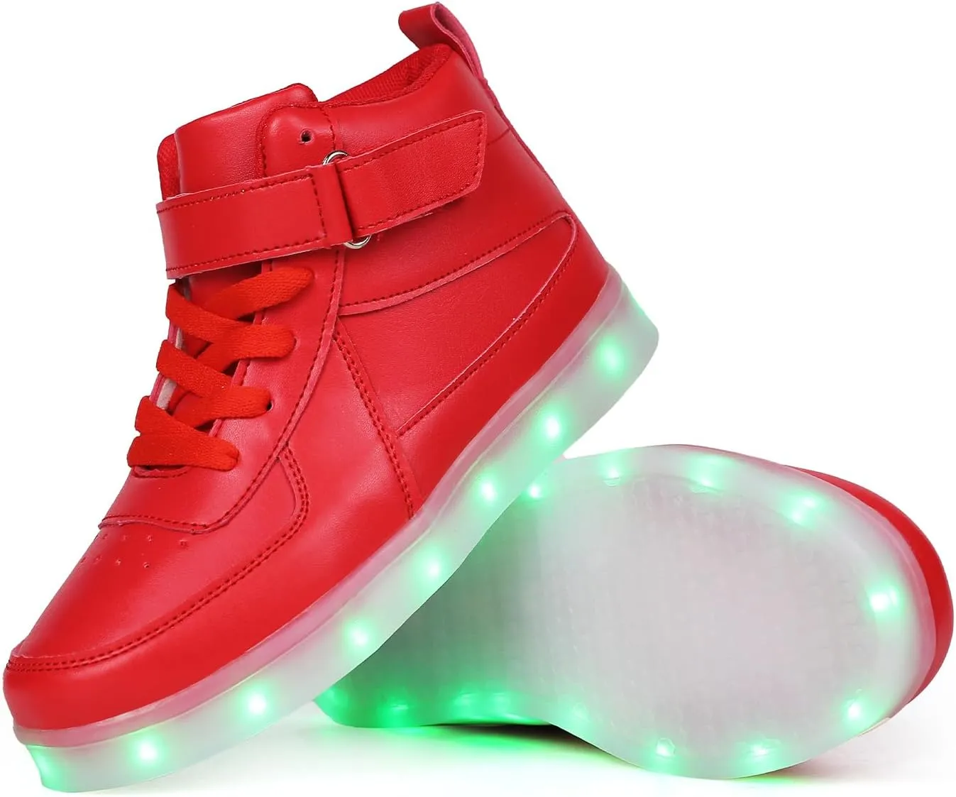 Kids Light Up Shoes with USB Charging Flashing LED Sneakers High Top Luminous Dancing Shoe for Boys and Girls Child Unisex