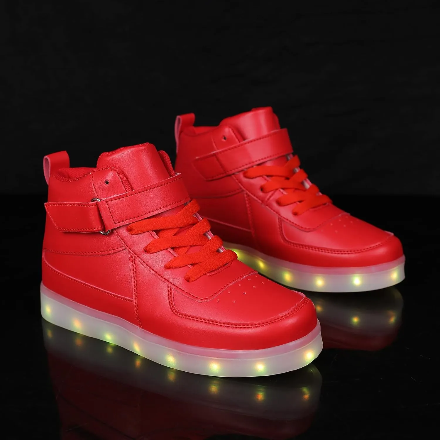 Kids Light Up Shoes with USB Charging Flashing LED Sneakers High Top Luminous Dancing Shoe for Boys and Girls Child Unisex