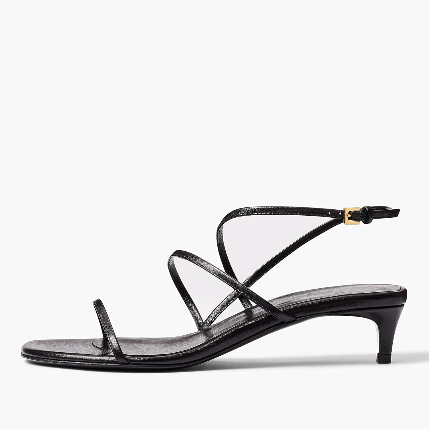 Kitten Heels for Women Elegant Strappy Sandals with Open Toe Fashionable Summer Leisure Shoes
