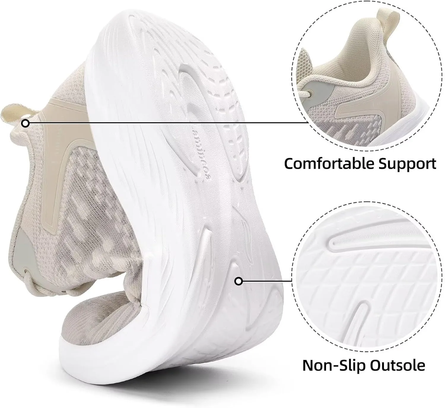 Lamincoa Women Walking Shoes Slip on Running Sneakers Lightweight Athletic Gym Workout Tennis Shoes