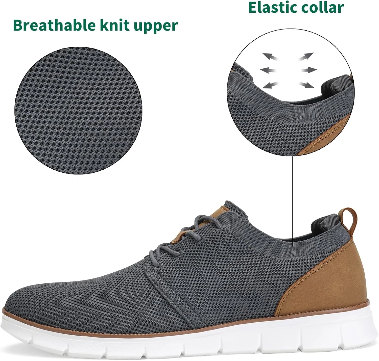 LEZTA Men's Casual Dress Shoes Sneakers Business Lightweight Oxfords Arch Support Walking
