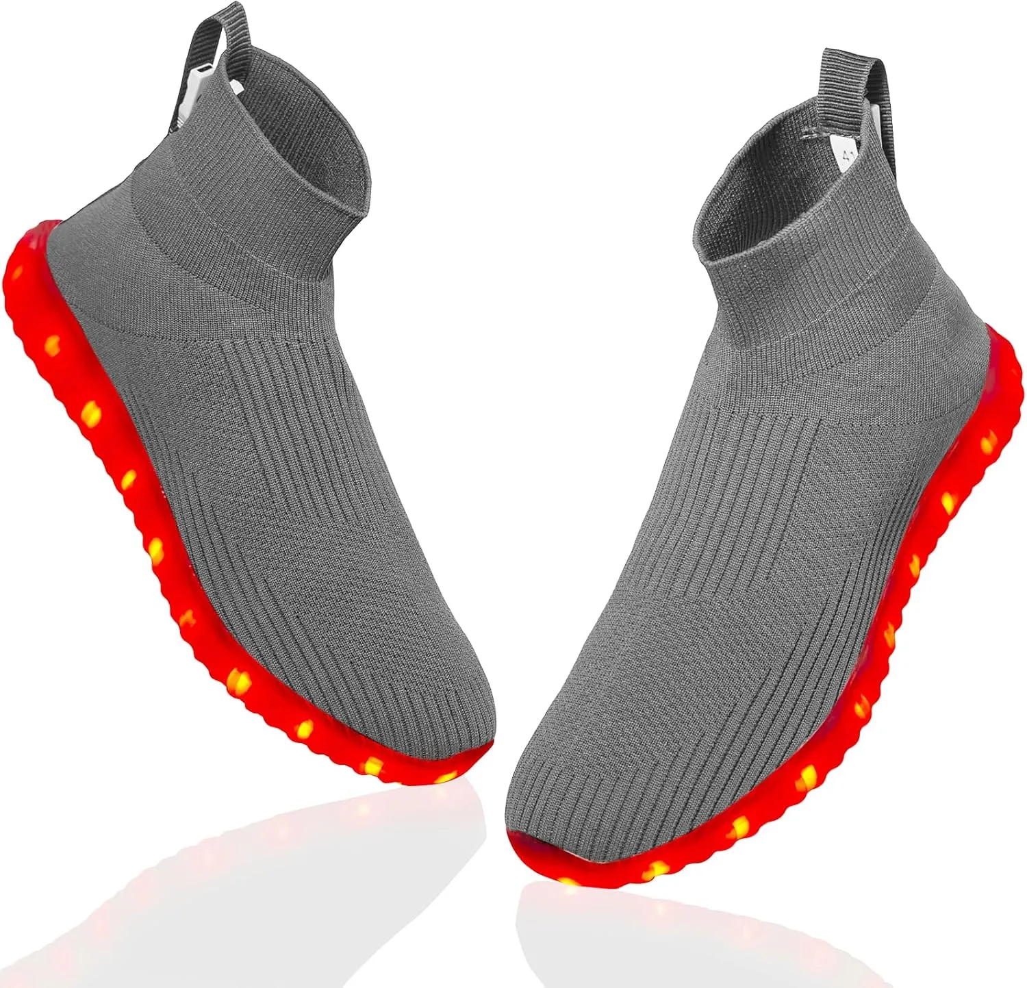Light Up Shoes for Women Men USB Charging Unisex LED Shoes Halloween Flashing Dancing Sneakers with Mesh Uppers Black