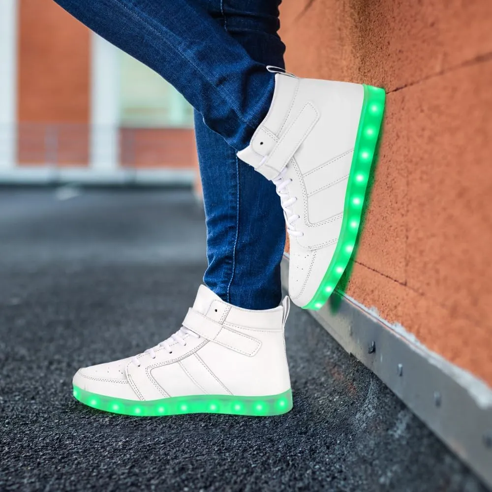 Light Up Shoes Men Women LED Shoes USB Charging Adult High Top LED Sneakers Glow in The Dark Footwear for Dancing Party Festivals Festivals