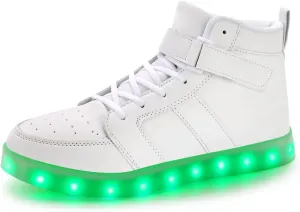 Light Up Shoes Men Women LED Shoes USB Charging Adult High Top LED Sneakers Glow in The Dark Footwear for Dancing Party Festivals Festivals