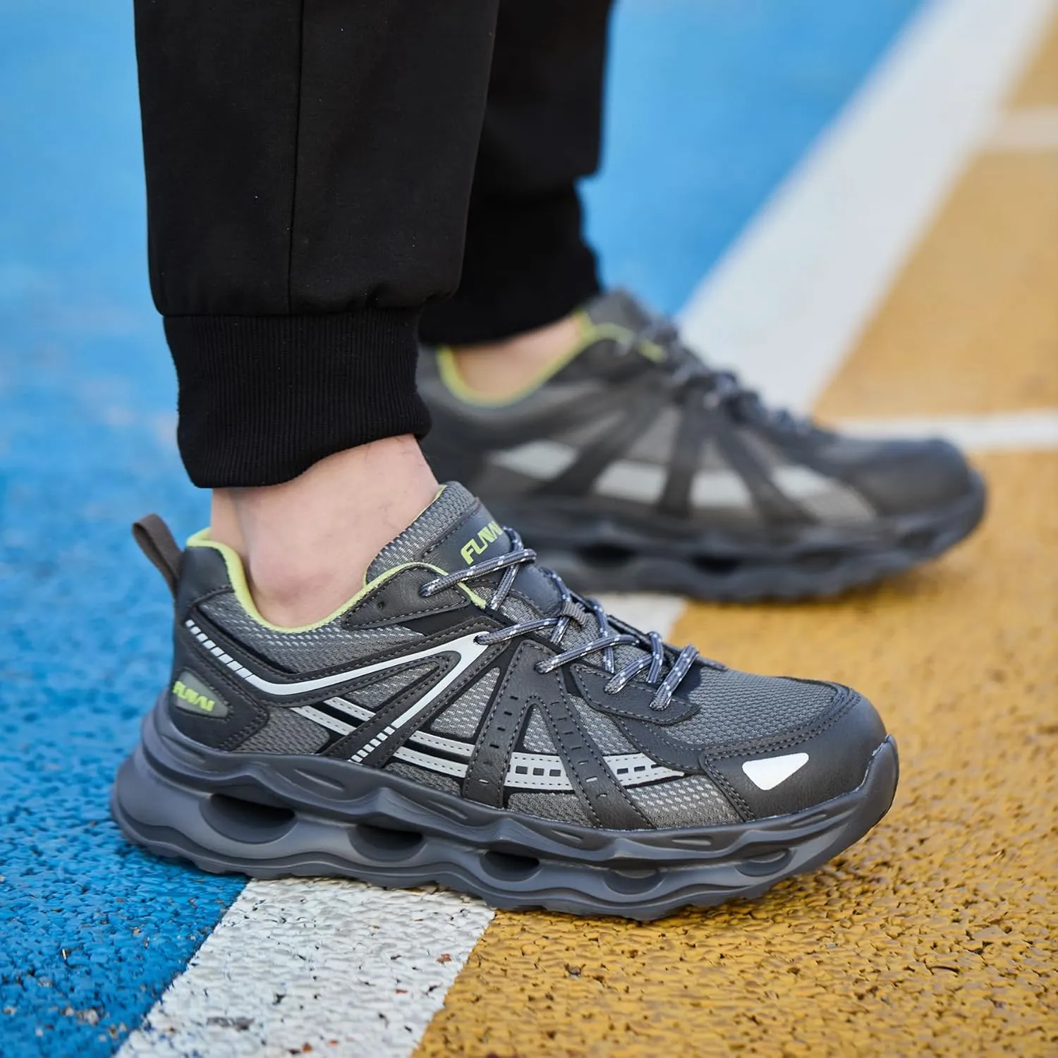Lightweight Composite Toe Shoes, Breathbale Work Safety Steel Toe Construction Warehouse Sneakers