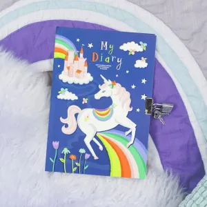 Lockable Diary - Unicorn Rainbows - 3 