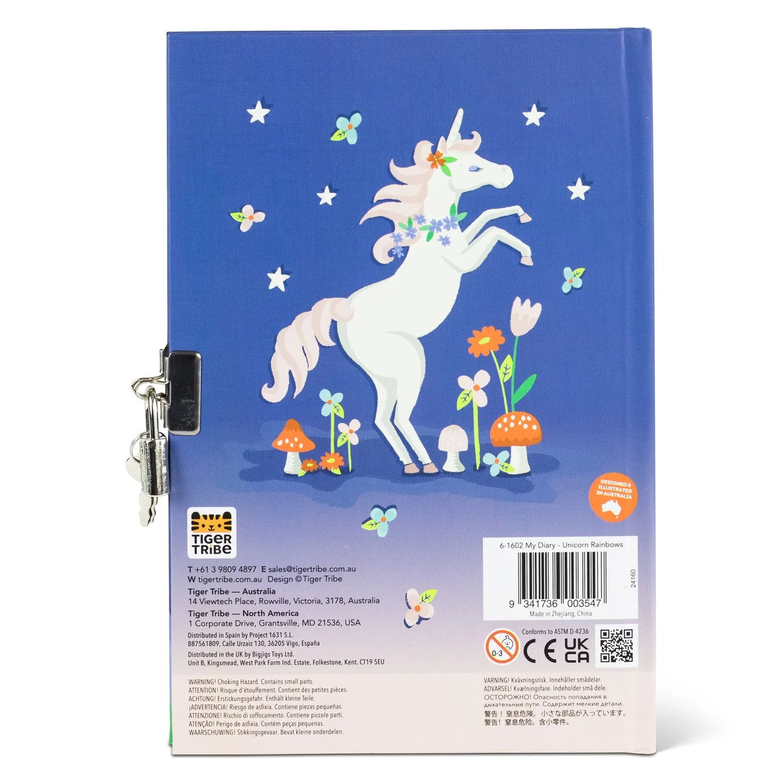 Lockable Diary - Unicorn Rainbows - 3 