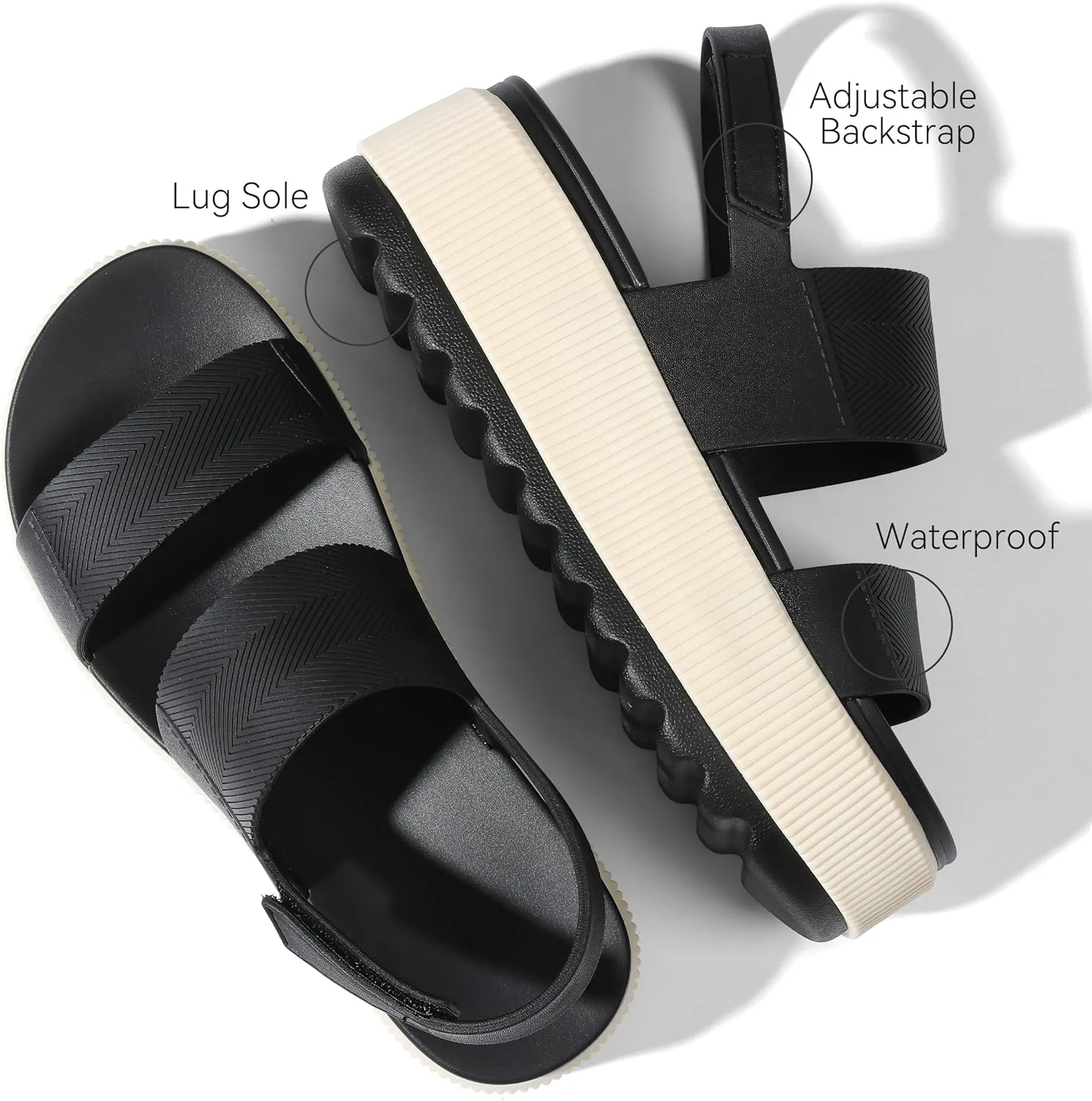 Lovee Cosee Platform Water Sandals for Women 2025 Chunky Wedge Lug Sole Open Toe Comfortable Waterproof Summer Walking Beach Vacation Essentials Dressy Trendy Shoes Resort Wear