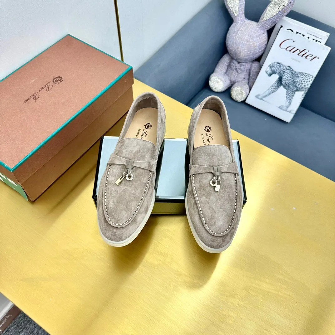 LP Summer Charms Walk Loafers Grey Beige Suede  994498