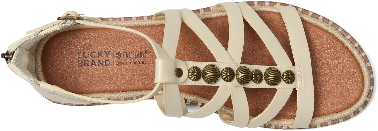 Lucky Brand Women's Korina Beaded Gladiator Sandals Flat