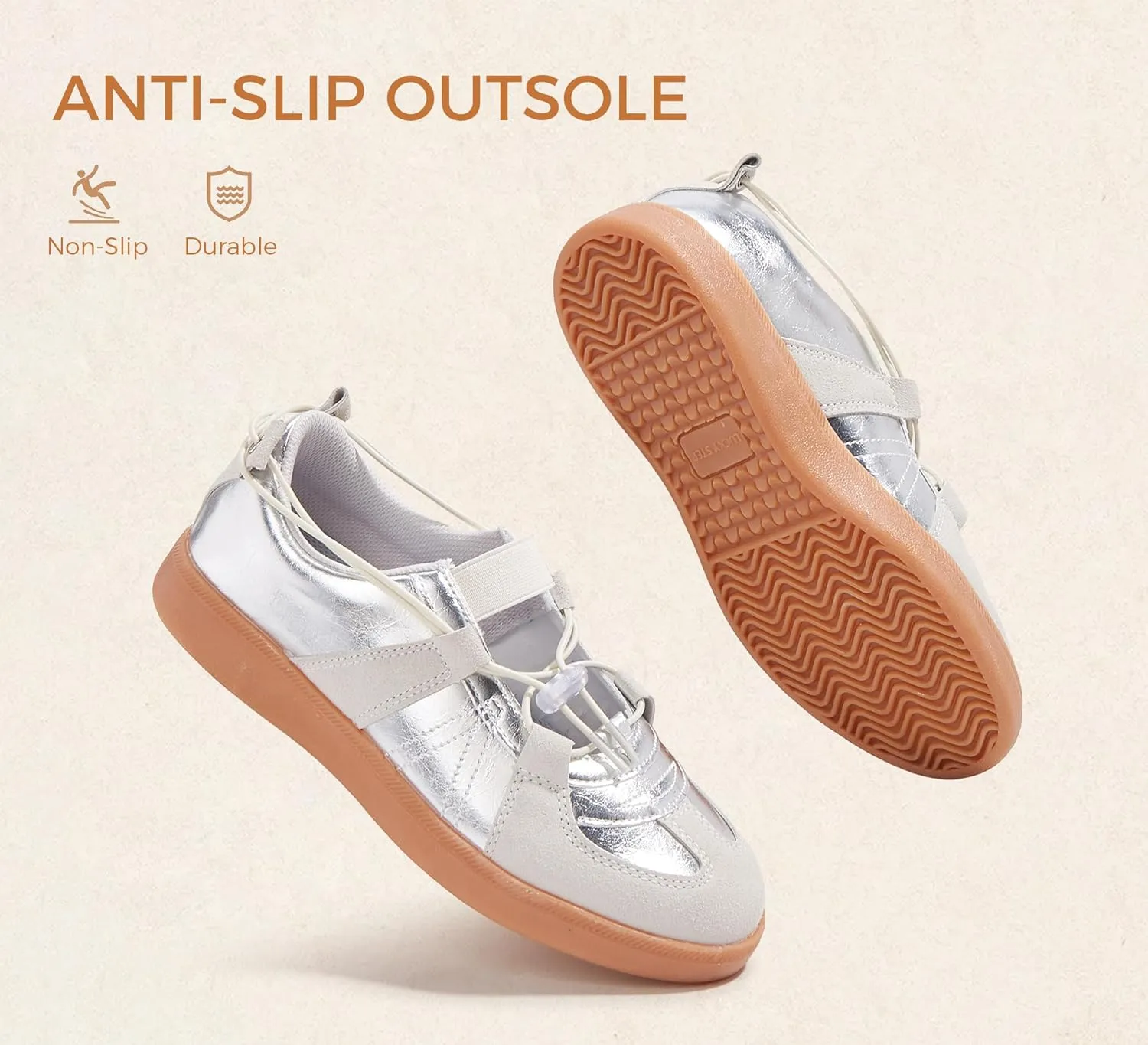 LUCKY STEP Women's Retro Fashion Sneakers Casual Comfortable Ballet Flats Lightweight Breathable Skate Shoes