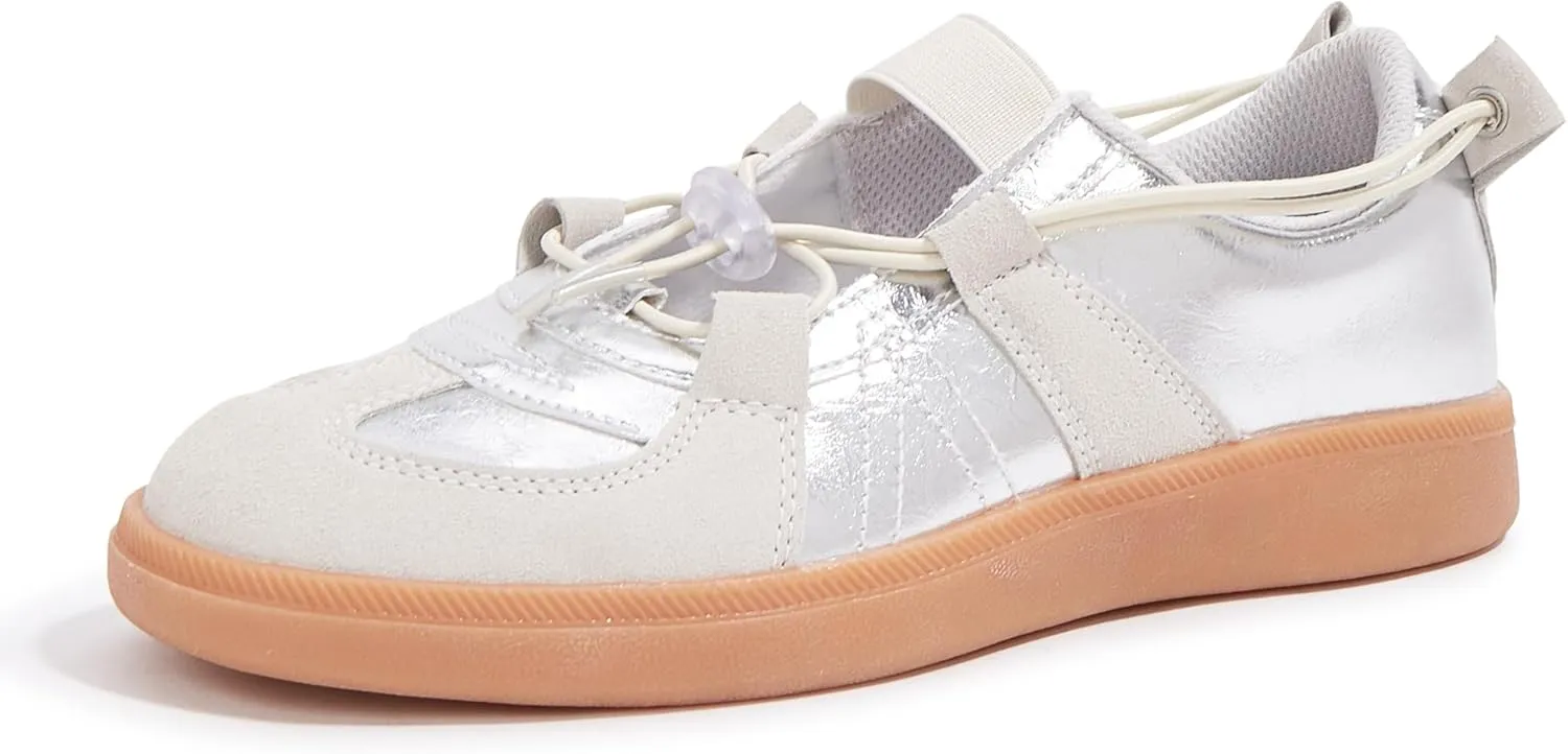 LUCKY STEP Women's Retro Fashion Sneakers Casual Comfortable Ballet Flats Lightweight Breathable Skate Shoes