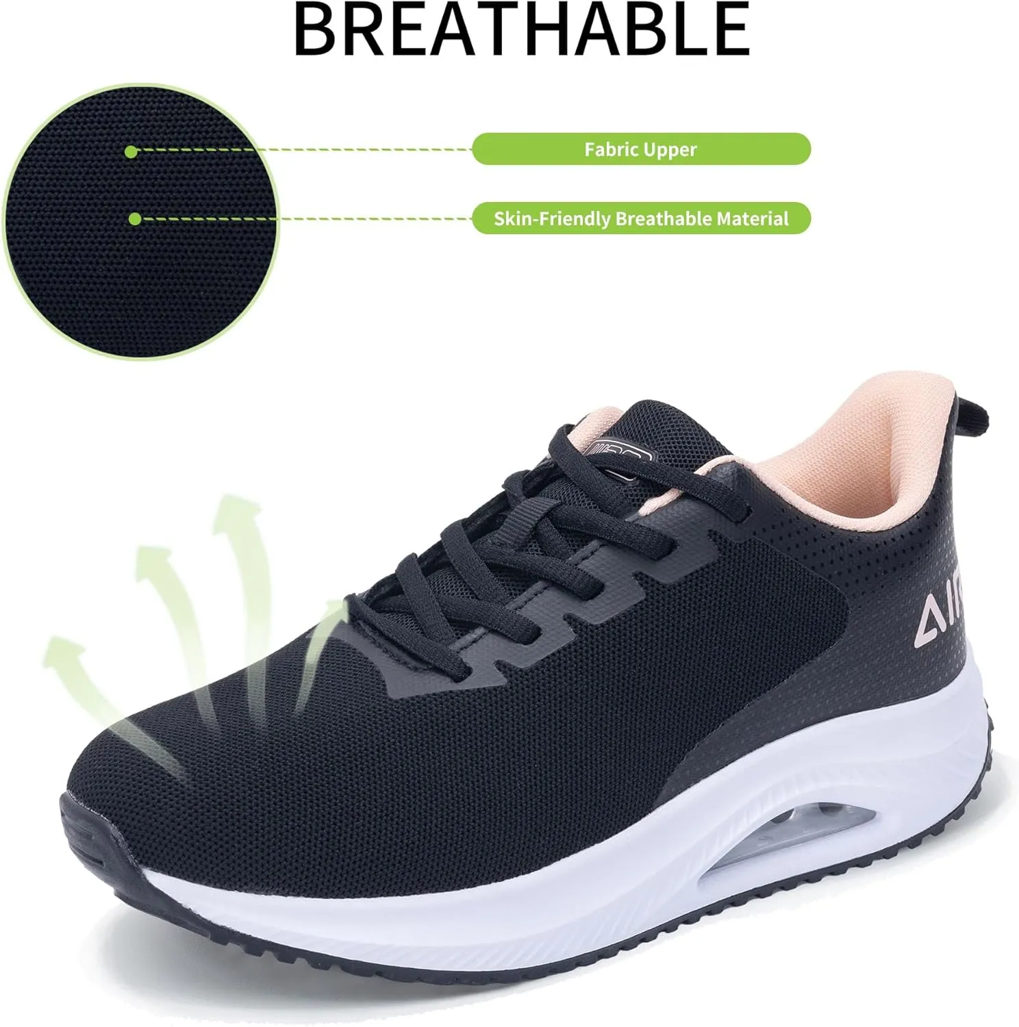MAFEKE Womens Walking Shoes with Arch Support, Air Tennis Orthotic Fashion Sneakers for Plantar Fasciitis Pain Relief Size 5.5-11