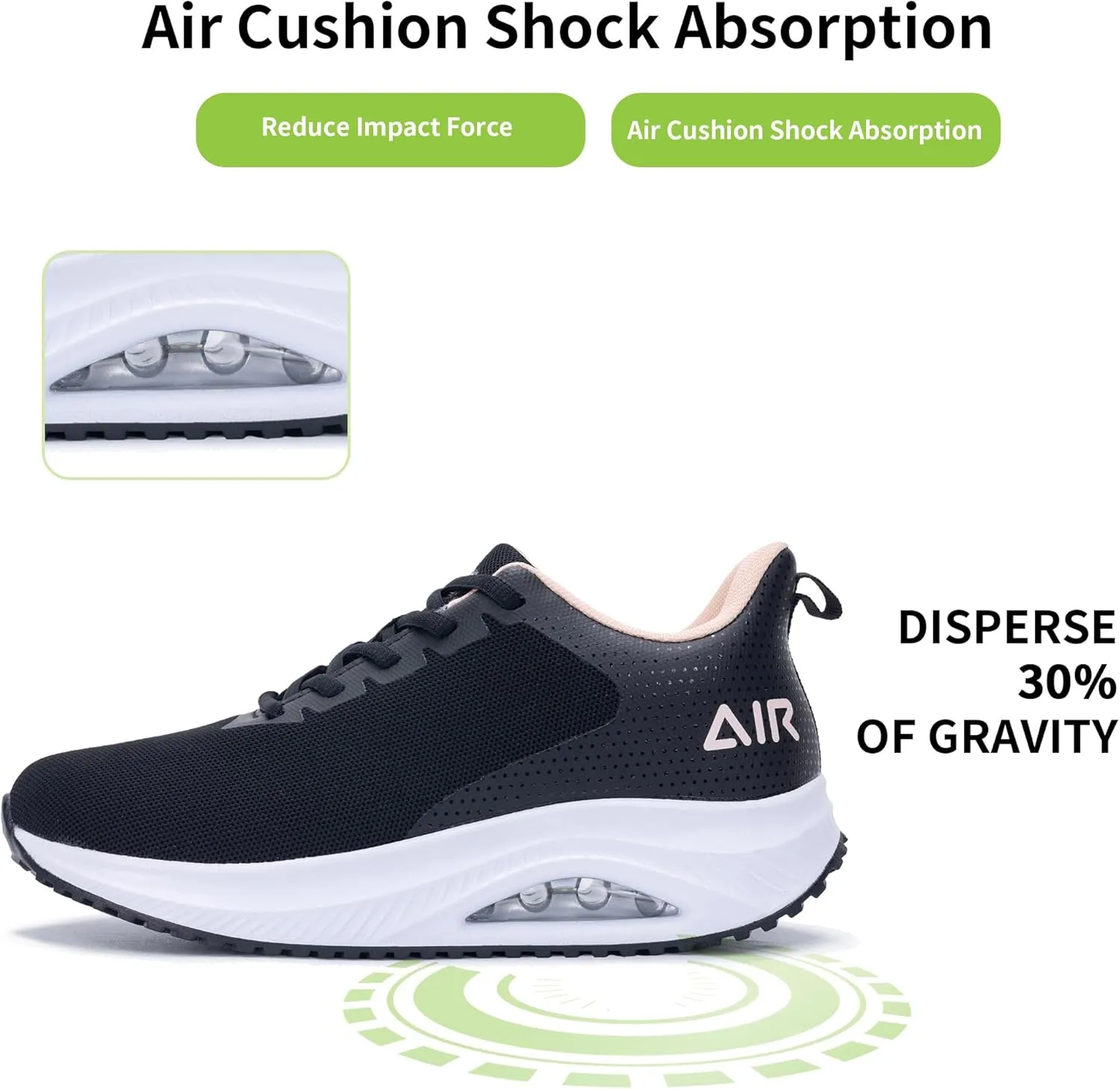 MAFEKE Womens Walking Shoes with Arch Support, Air Tennis Orthotic Fashion Sneakers for Plantar Fasciitis Pain Relief Size 5.5-11