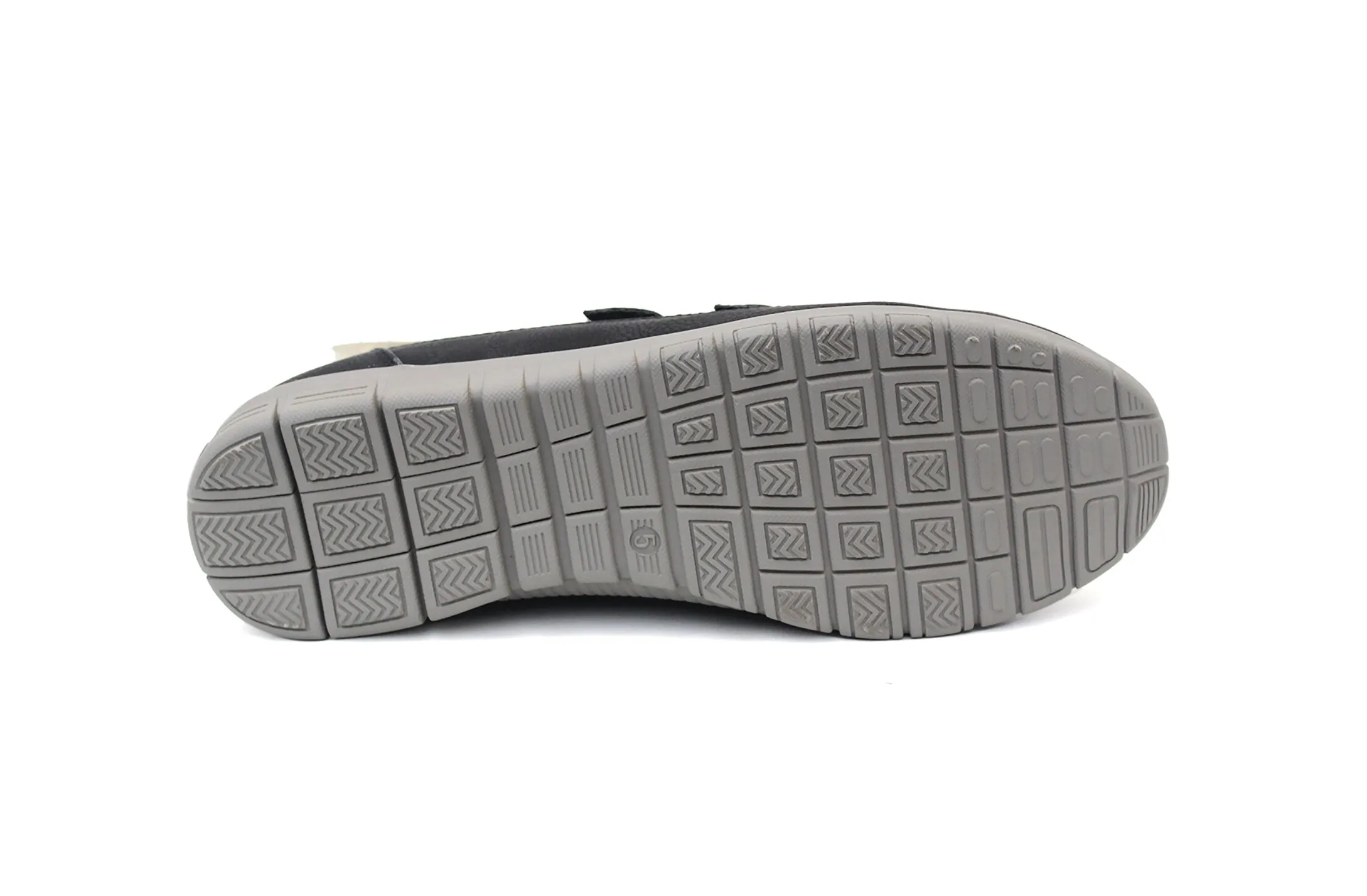MARIA Womens Touch Fasten Faux Suede Loafers in Black