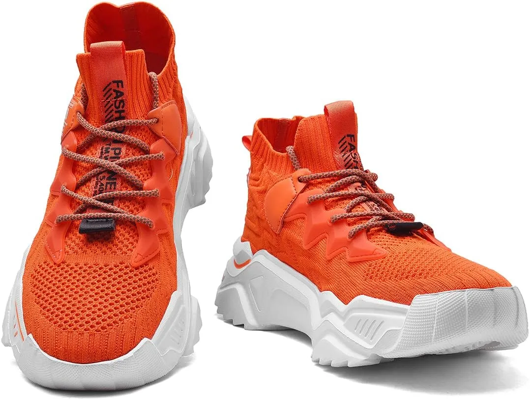 MATRUPLE Mens Fashion Sneakers High Top Casual Shoes Athletic Walking Mesh Comfortable Sports Shoe