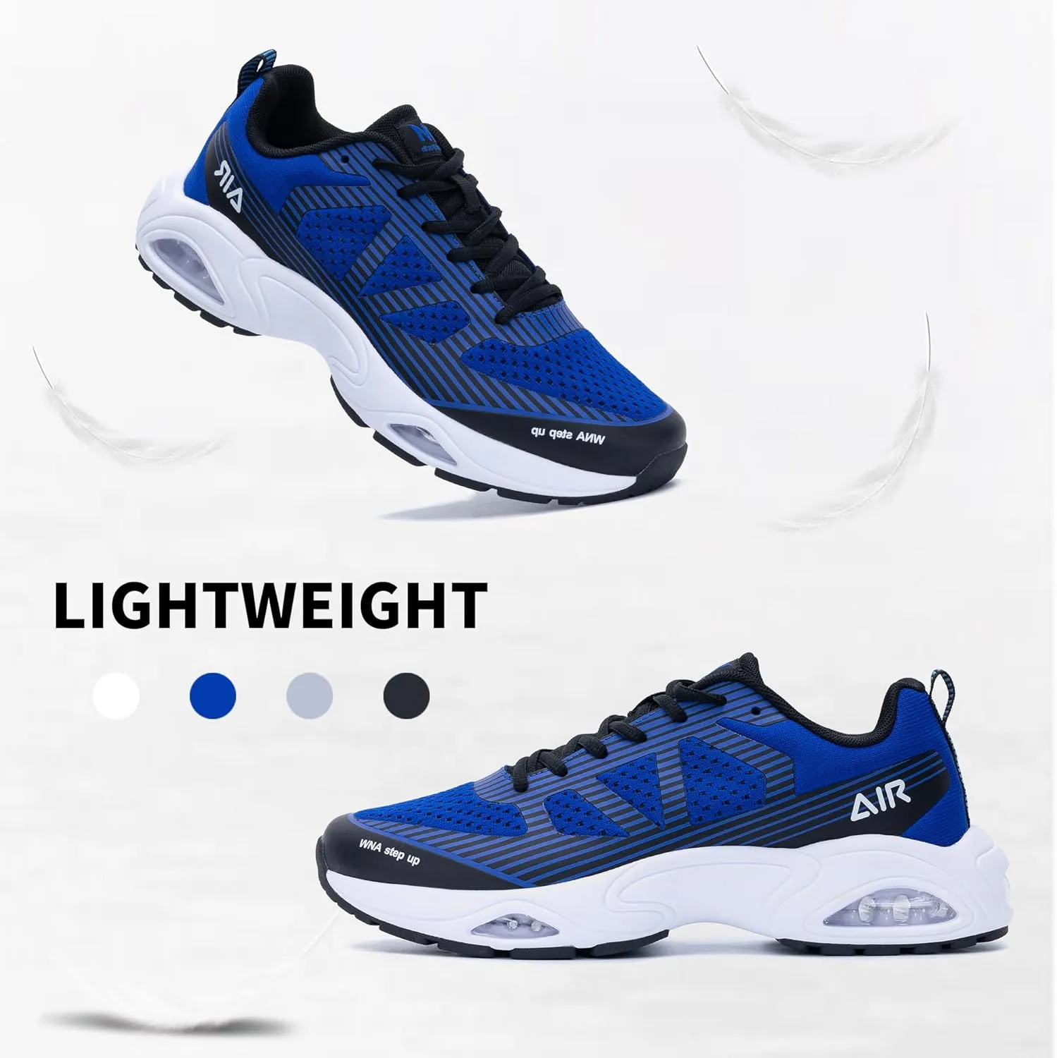 Mens Air Running Shoes Tennis Athletic Sneakers Lightweight Breathable Non Slip Walking Jogging Workout Gym Sports Footwear US 7-13