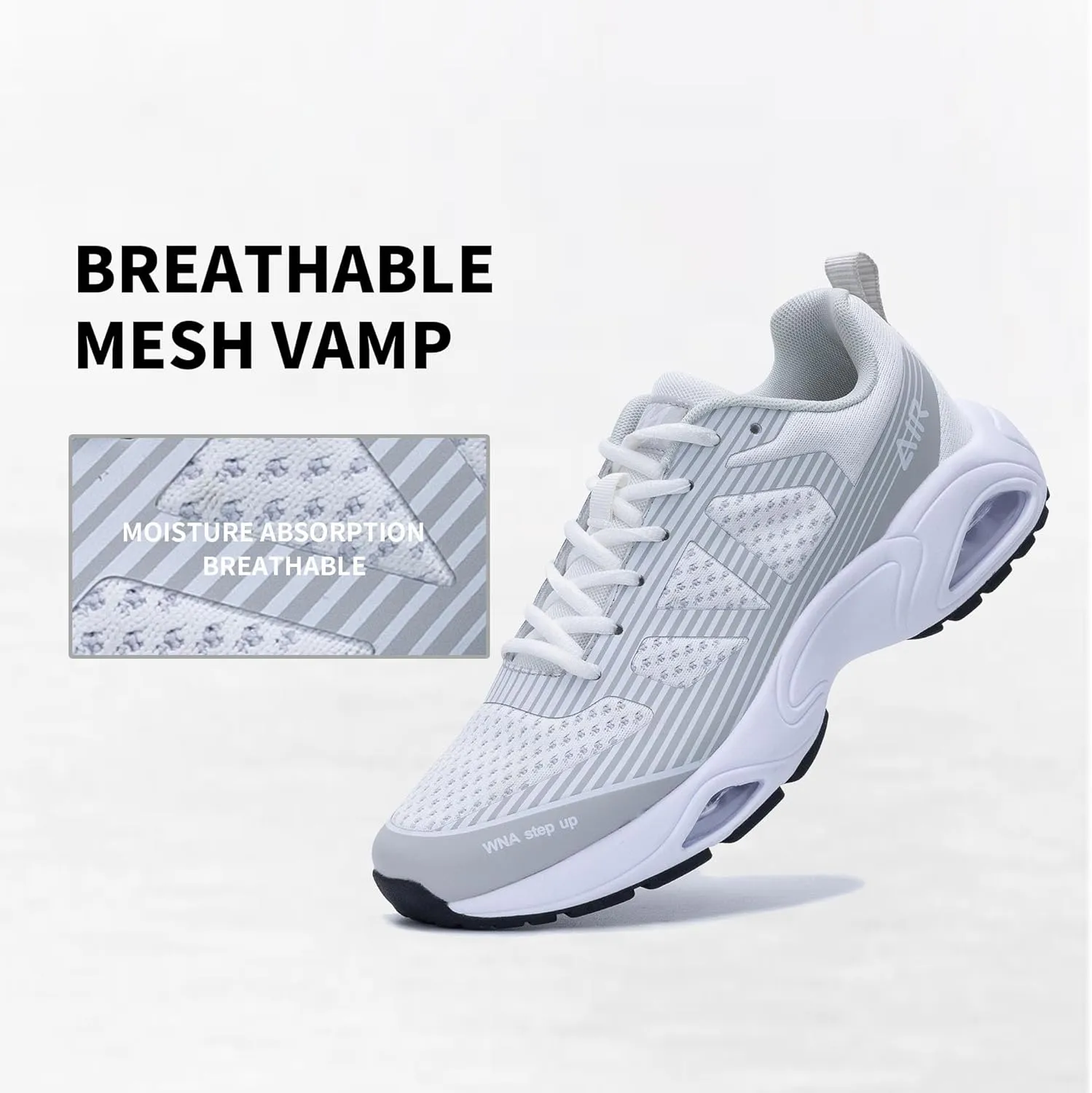 Mens Air Running Shoes Tennis Athletic Sneakers Lightweight Breathable Non Slip Walking Jogging Workout Gym Sports Footwear US 7-13