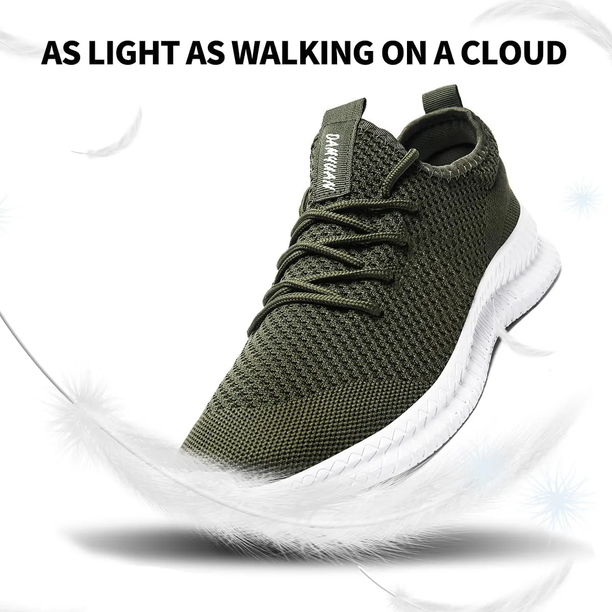 Men's Athletic Shoes Running Gym Training Sneakers Lightweight Cushioned Non-Slip Breathable Multi-Sport Versatile Shoes