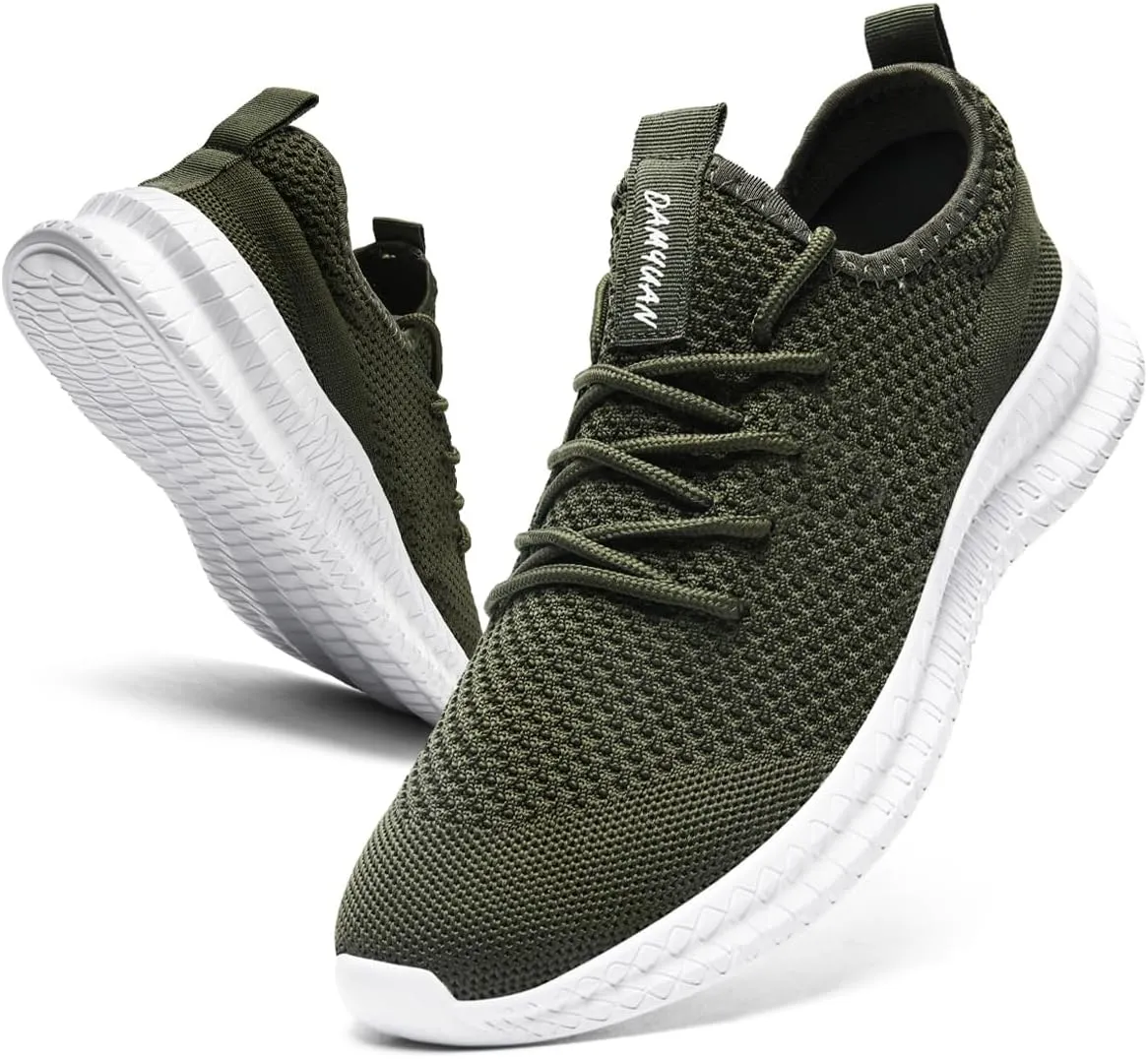 Men's Athletic Shoes Running Gym Training Sneakers Lightweight Cushioned Non-Slip Breathable Multi-Sport Versatile Shoes