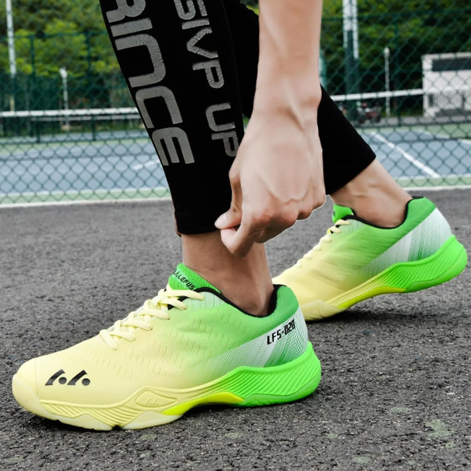 Men's Badminton Tennis Shoes Lightweight Table Tennis Volleyball Sport Trainers Anti-Slip Shock-Absorbing Pickleball Squash Sneakers