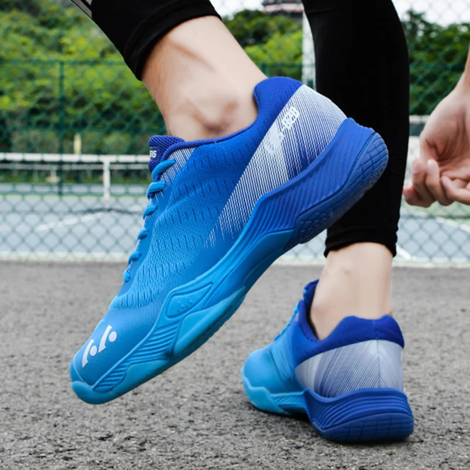 Men's Badminton Tennis Shoes Lightweight Table Tennis Volleyball Sport Trainers Anti-Slip Shock-Absorbing Pickleball Squash Sneakers