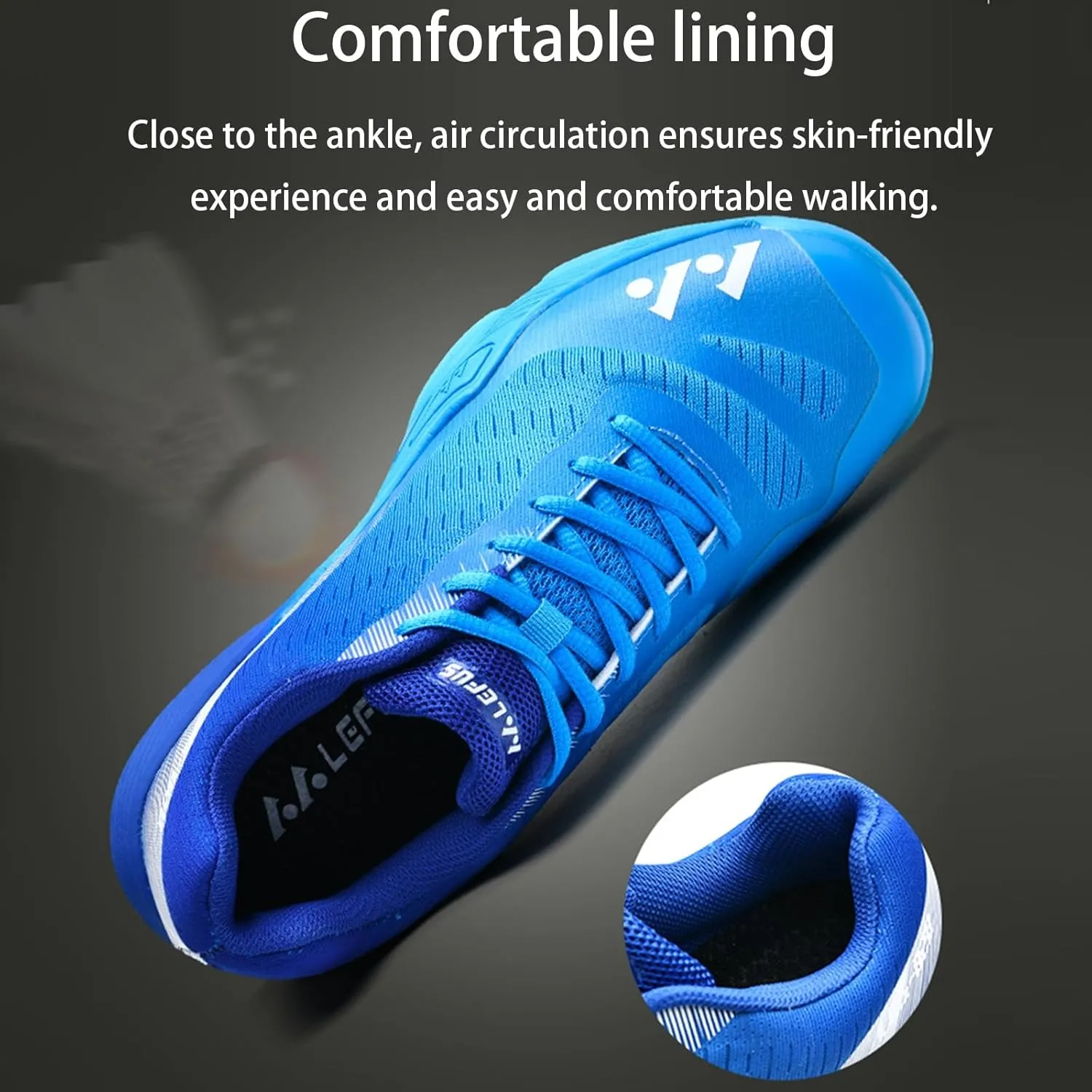 Men's Badminton Tennis Shoes Lightweight Table Tennis Volleyball Sport Trainers Anti-Slip Shock-Absorbing Pickleball Squash Sneakers