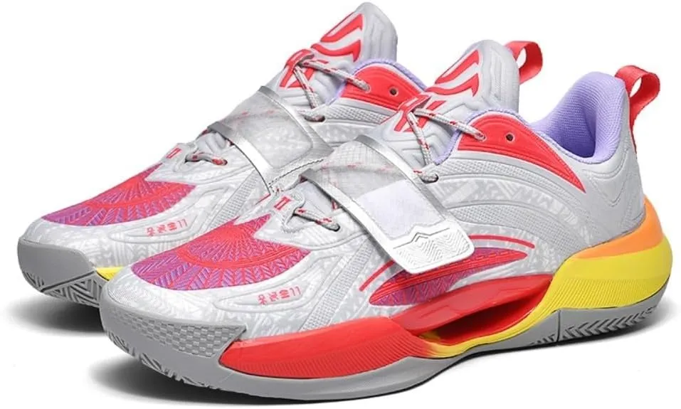 Mens Basketball Shoes Lightweight Breathable Sneakers Anti Slip Sports Shoes for Running Walking