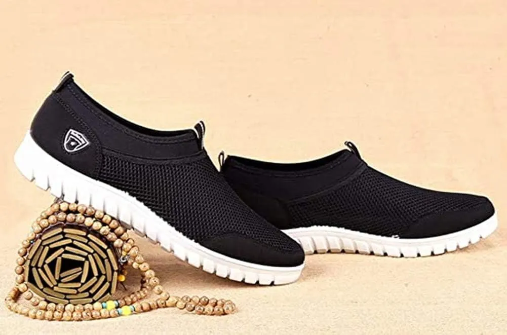 Mens Breathable Mesh Loafers Summer Casual Lightweight Slip-on Shoes Comfortable Outdoor Driving Travel Stylish Shoes