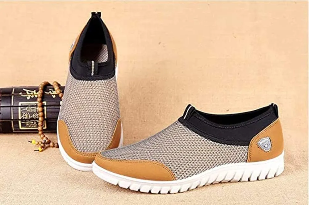 Mens Breathable Mesh Loafers Summer Casual Lightweight Slip-on Shoes Comfortable Outdoor Driving Travel Stylish Shoes
