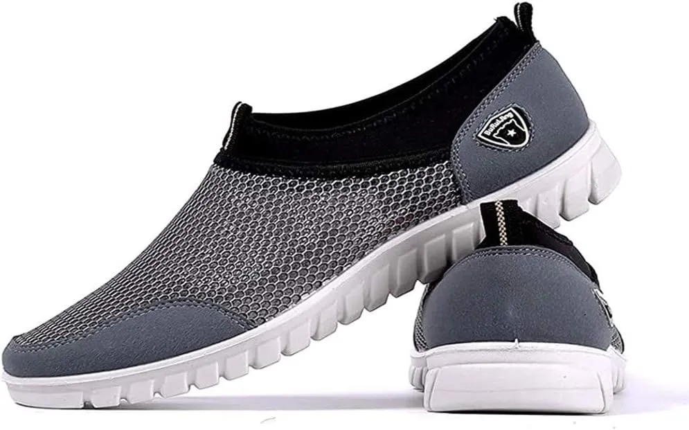 Mens Breathable Mesh Loafers Summer Casual Lightweight Slip-on Shoes Comfortable Outdoor Driving Travel Stylish Shoes
