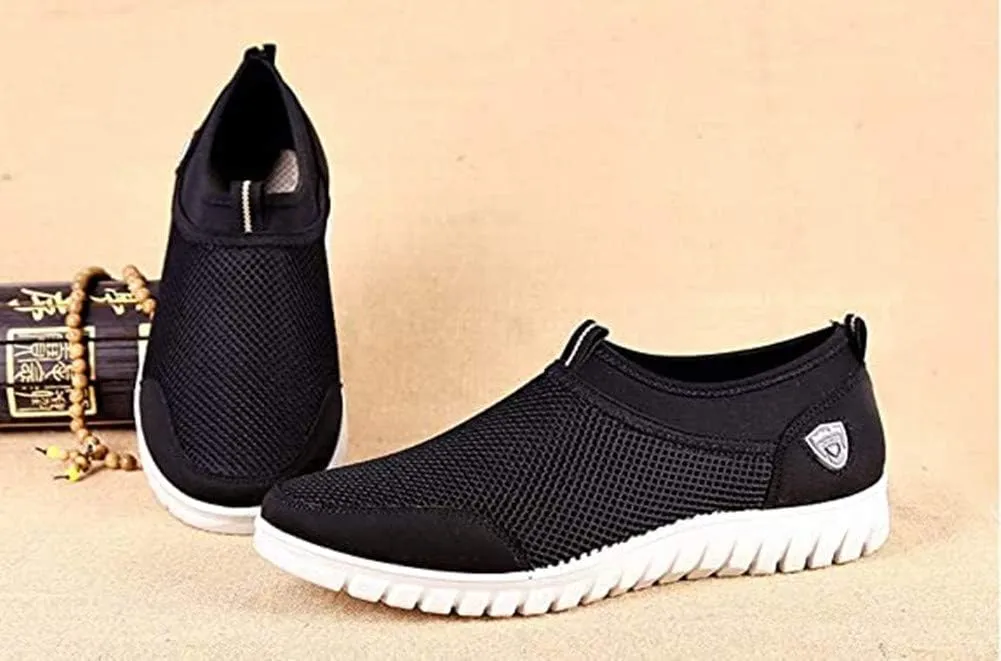 Mens Breathable Mesh Loafers Summer Casual Lightweight Slip-on Shoes Comfortable Outdoor Driving Travel Stylish Shoes