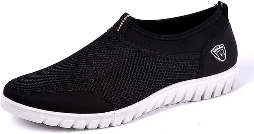 Mens Breathable Mesh Loafers Summer Casual Lightweight Slip-on Shoes Comfortable Outdoor Driving Travel Stylish Shoes