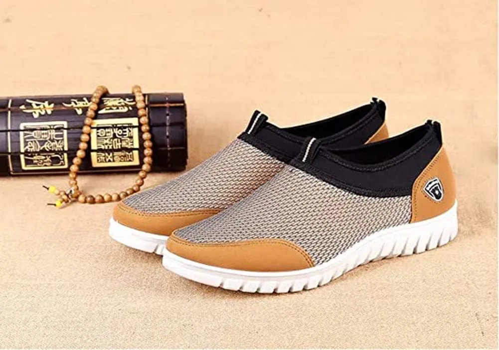 Mens Breathable Mesh Loafers Summer Casual Lightweight Slip-on Shoes Comfortable Outdoor Driving Travel Stylish Shoes