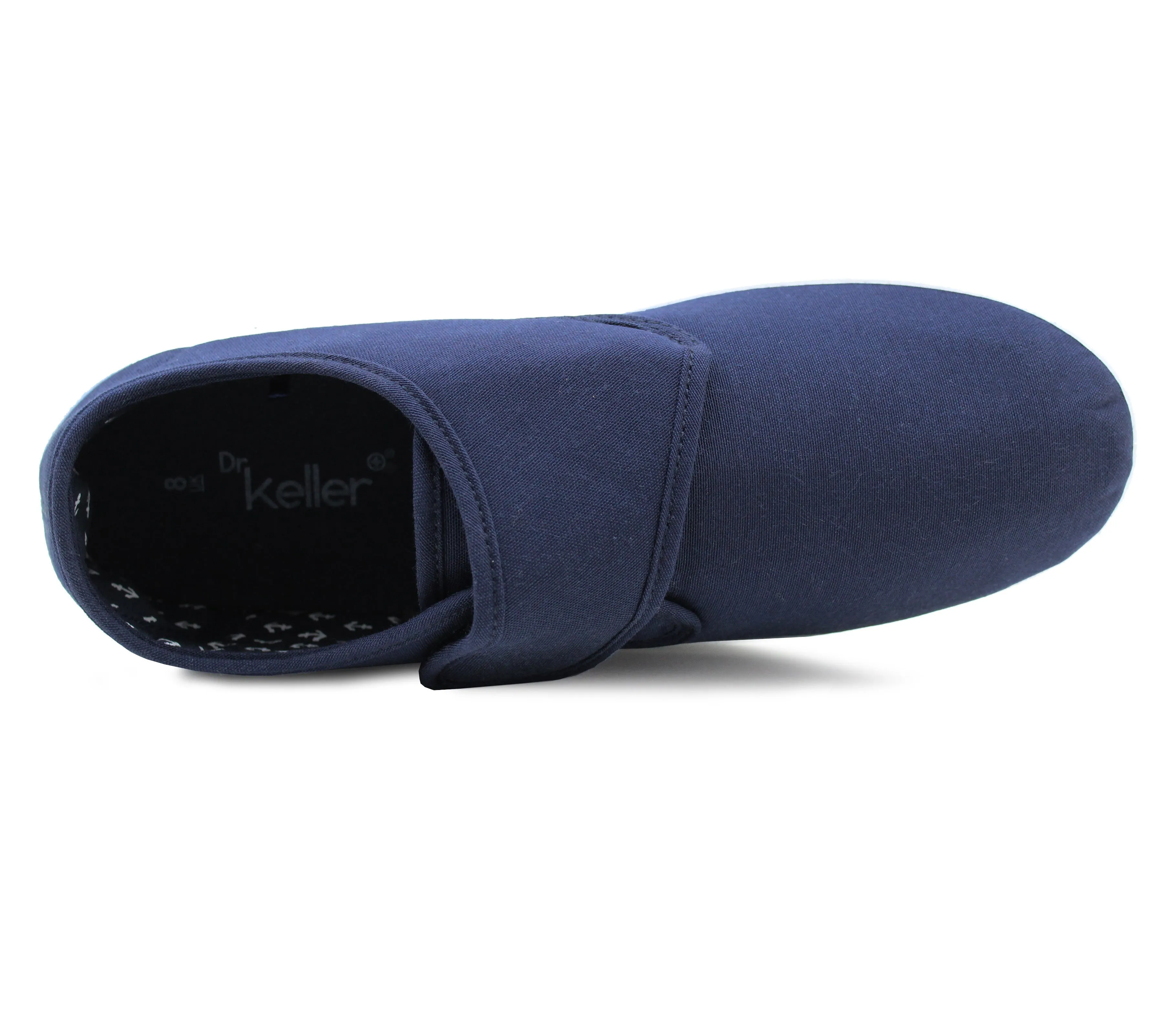 Mens Canvas Touch Fasten Pumps Flat Slip On Strap Loafers Casual Trainers Sneaker Deck Shoes