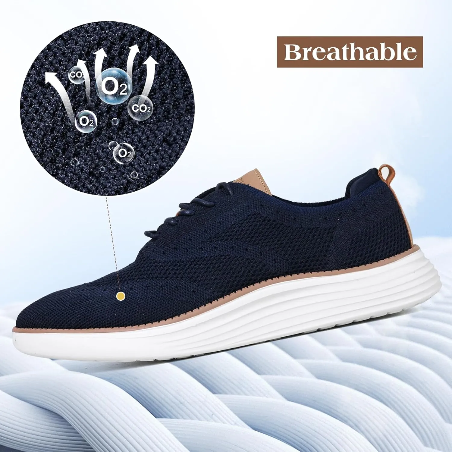 Men's Casual Shoes Men's Dress Shoes Business Breathable Lightweight Oxford Shoes Fashion Sneakers Comfortable Arch Support Walking Shoes