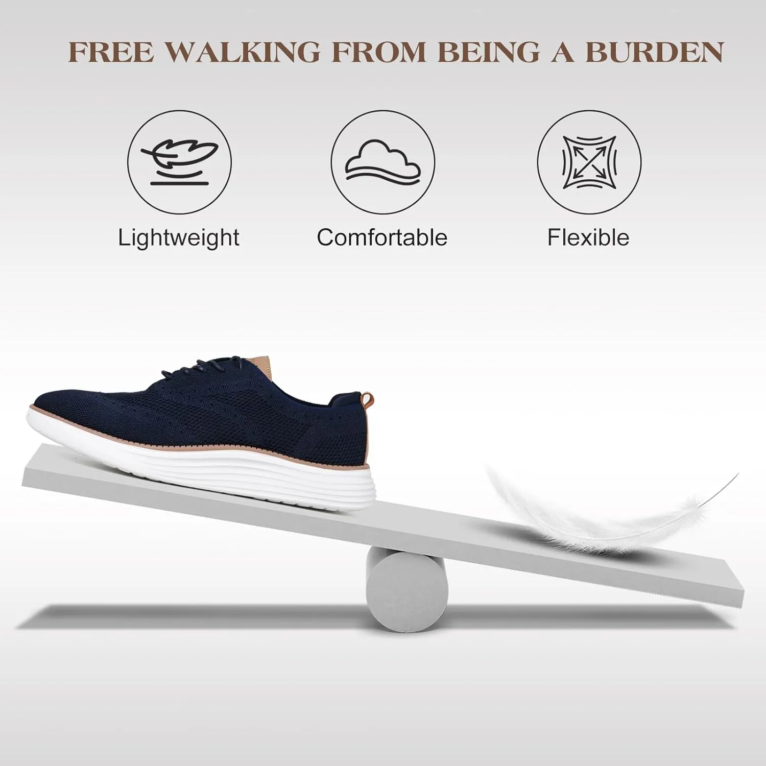 Men's Casual Shoes Men's Dress Shoes Business Breathable Lightweight Oxford Shoes Fashion Sneakers Comfortable Arch Support Walking Shoes