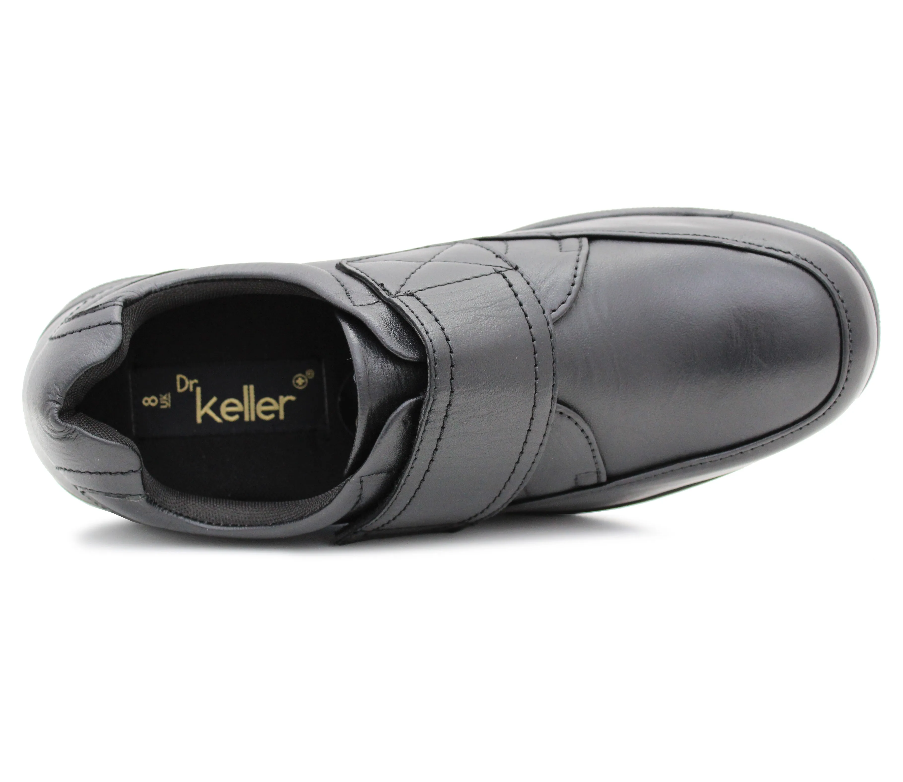 Mens Genuine Leather Touch Fasten Loafers Smart Casual Flat Gents Driving Comfort Shoes