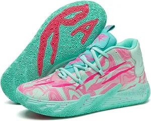 Mens Lace Up Multicolor High Top Basketball Shoe Non-Slip Breathable Running Shoes Fahsion Lightweight Outdoor Gym Sneakers