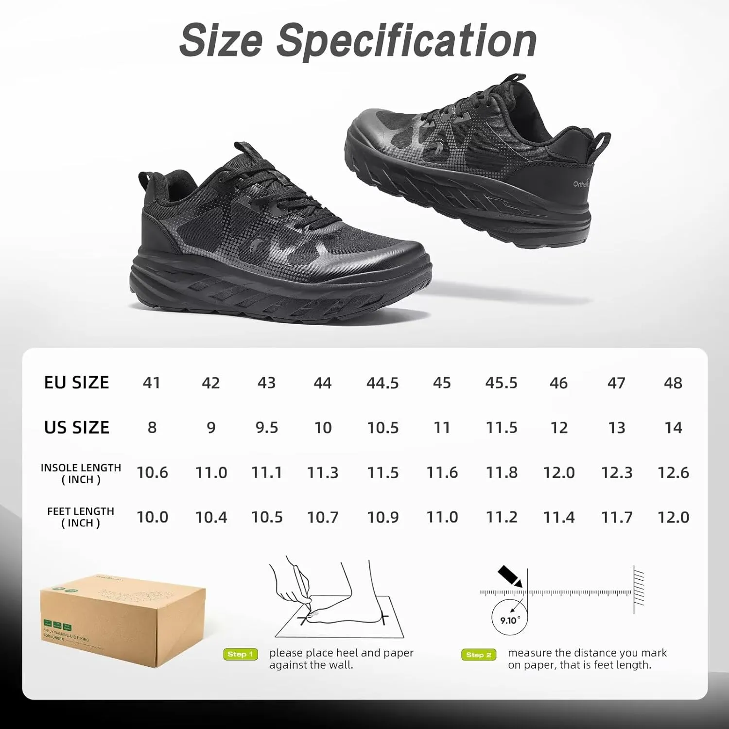 Men's Orthopedic Diabetic Wide Running Shoes: Comfortable Casual Arch Support Plantar Fasciitis Sports Sneakers, High Arch Swollen Outdoor Work Tennis Walking Shoes for Foot and Heel Pain Relief