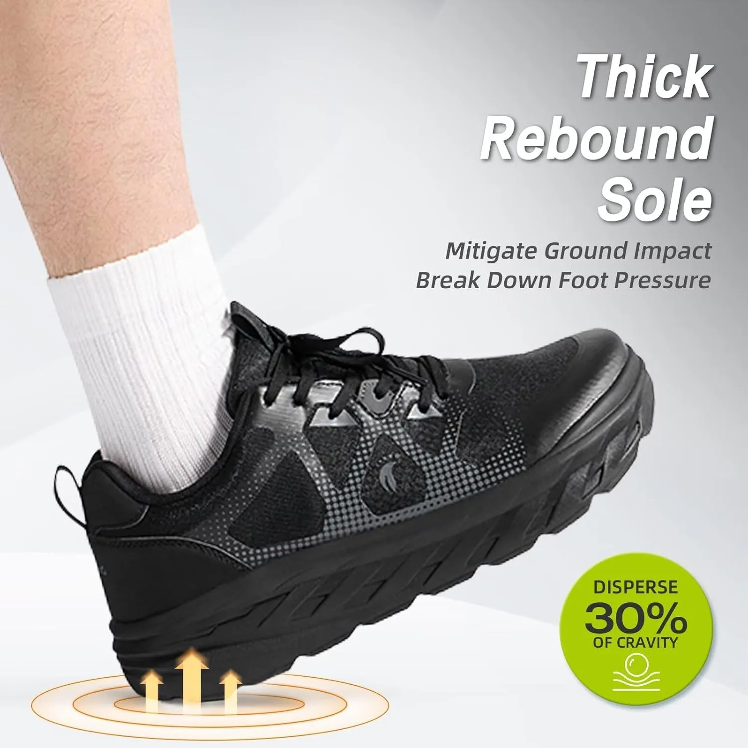 Men's Orthopedic Diabetic Wide Running Shoes: Comfortable Casual Arch Support Plantar Fasciitis Sports Sneakers, High Arch Swollen Outdoor Work Tennis Walking Shoes for Foot and Heel Pain Relief